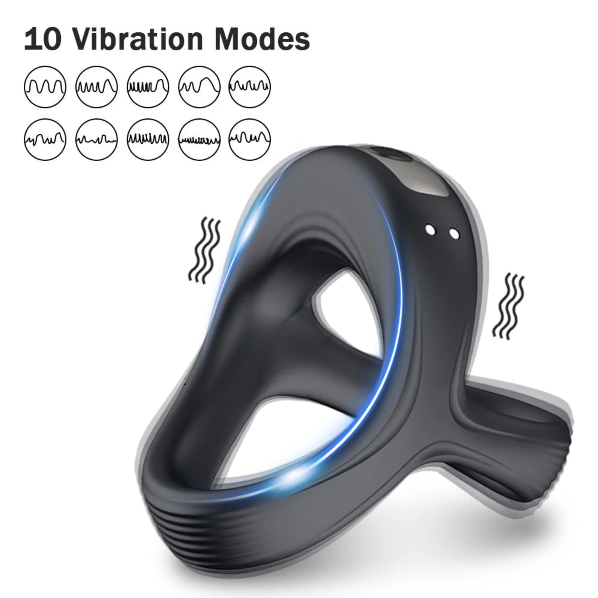 Vibrating Dual Cock Ring - Enhance Your Stamina & Amplify Your 'O's! - Image 3