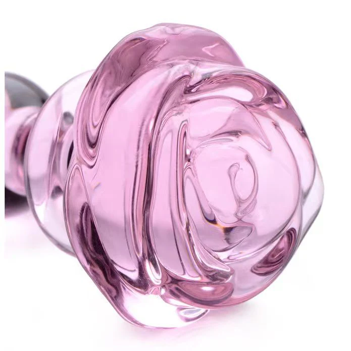 Bloom Rose Glass Anal Plug - Image 3