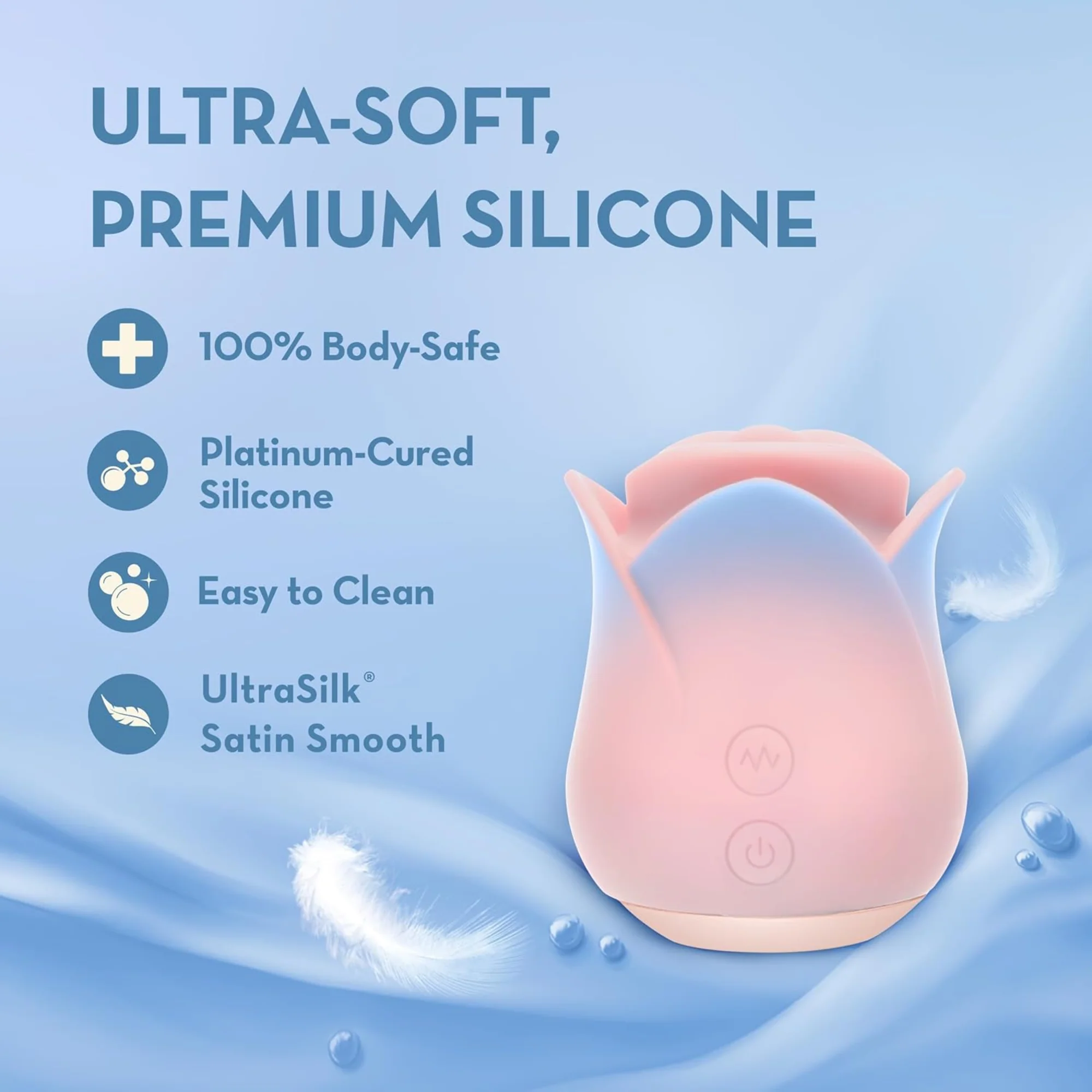Blush Collection French Kiss Rose Stimulator - Nibbles On Your Clit with Powerful Vibrations! - Image 6