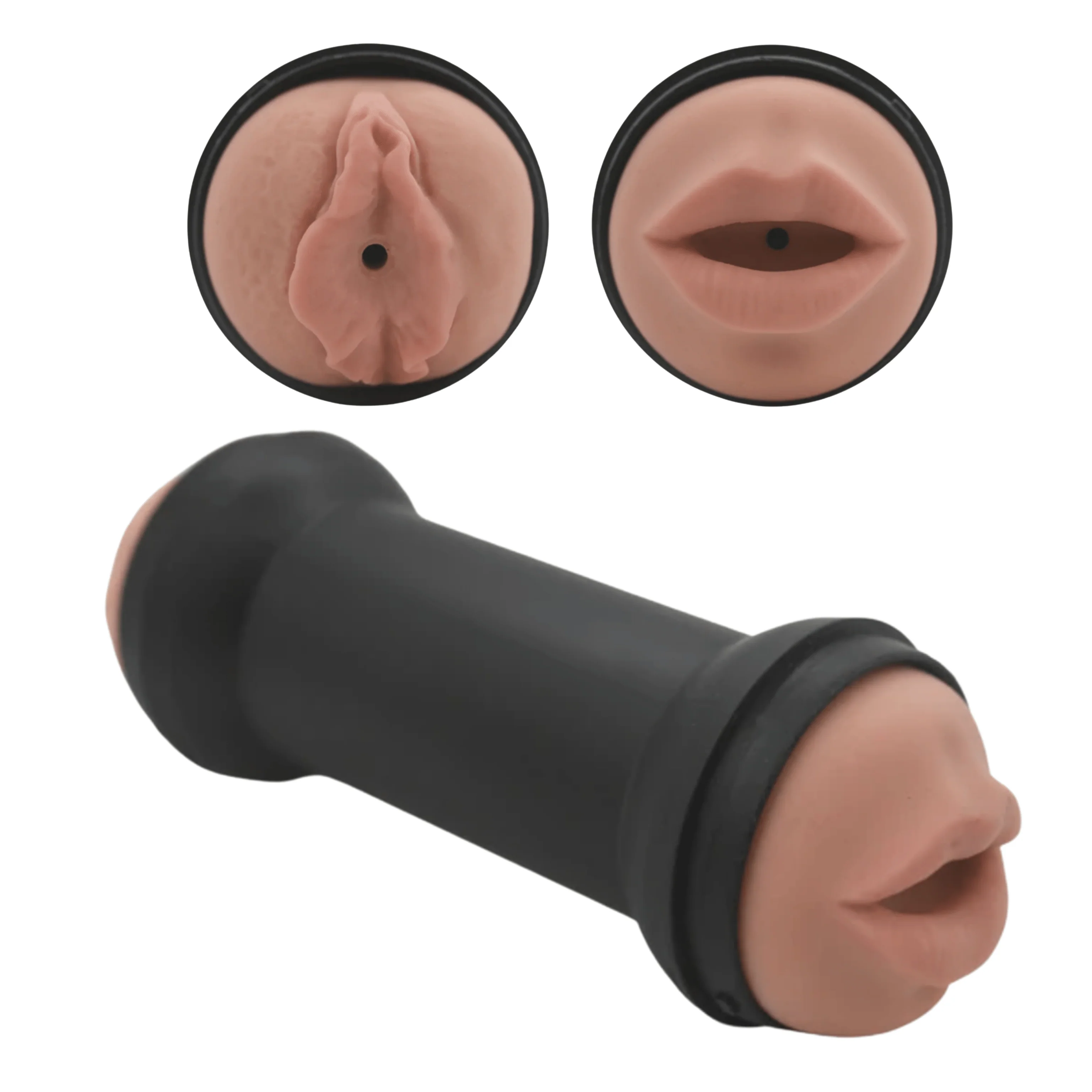Realistic Double-Ended Stroker - Tight Pussy & Ass or BJ & Pussy Stroker! - Image 3