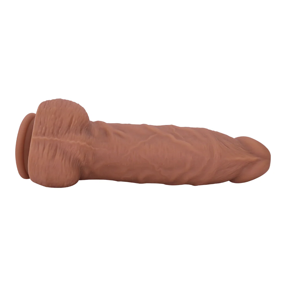 Extra Thick Brown Silicone Dildo - Image 5