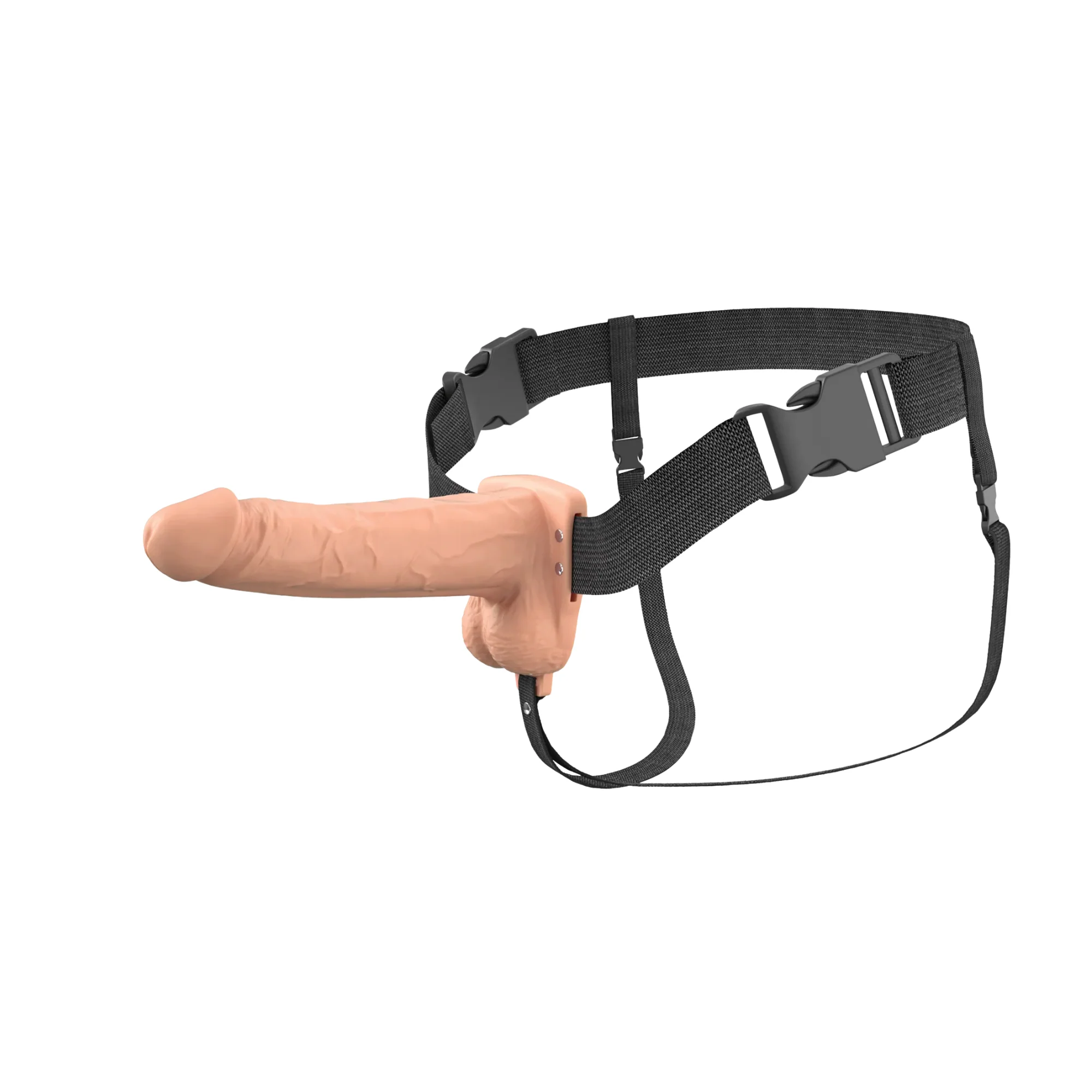 Fantasy X-Tensions Elite Vibrating Rechargeable Silicone Dual Density Hollow Strap-On - Image 7