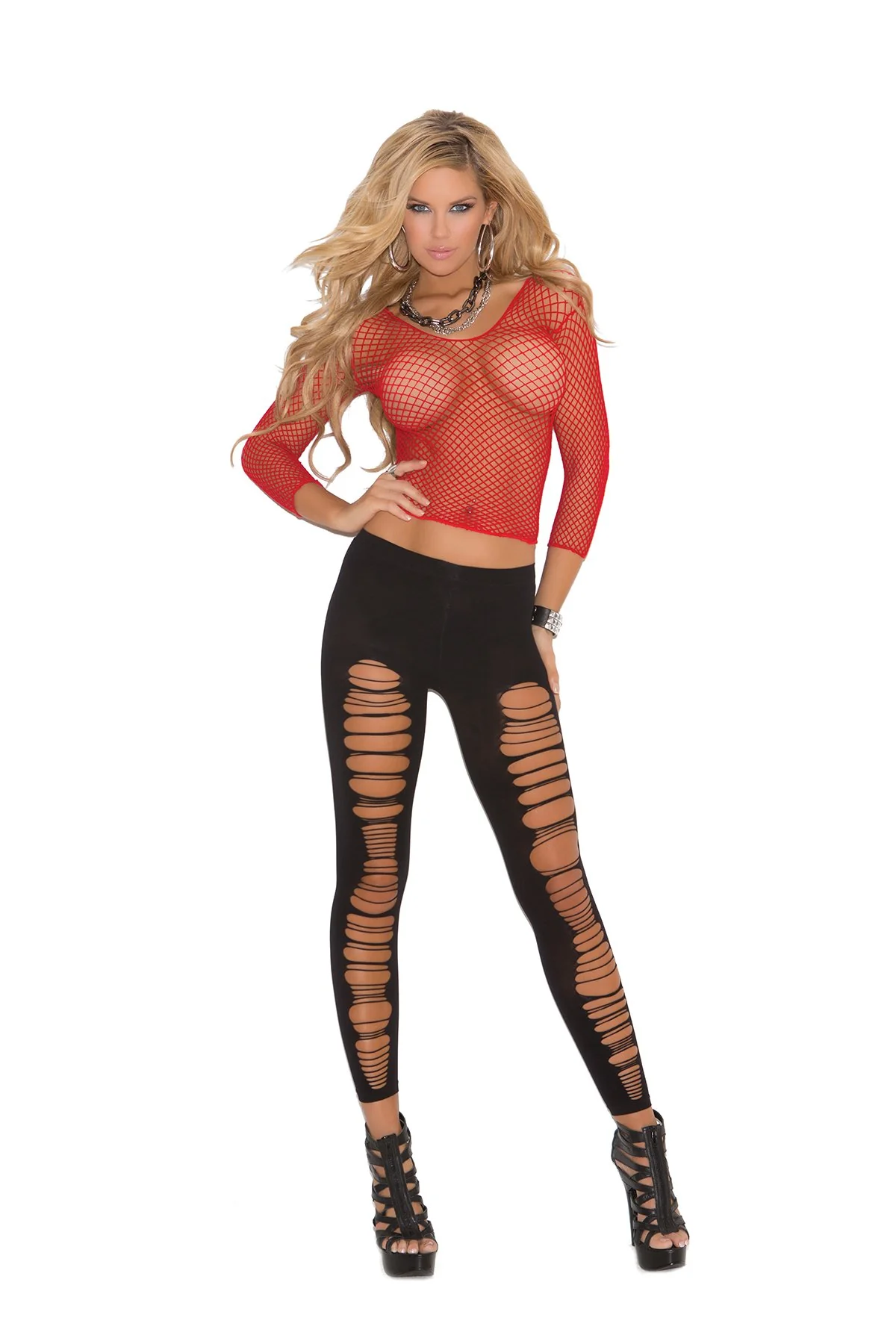 Fence Net Long Sleeve Top - One Size and Queen Available - Image 6