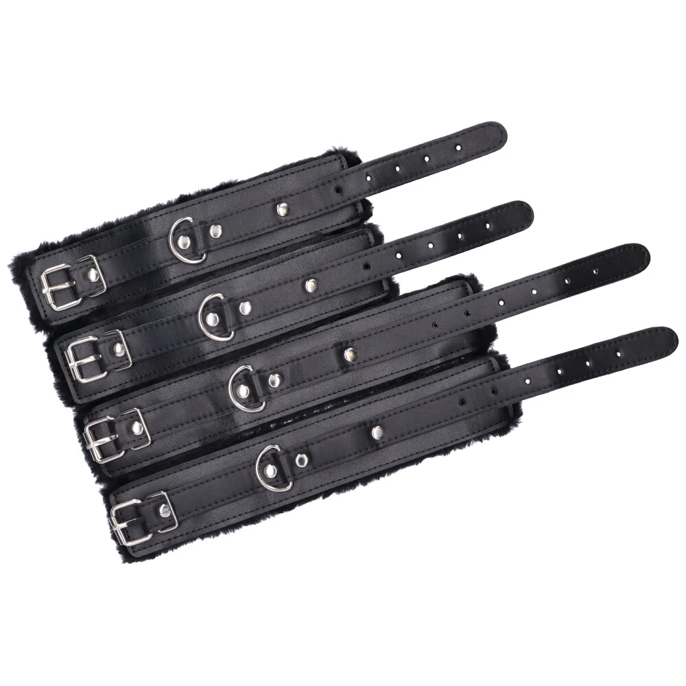 Hog Tie Restraint With Faux Fur Cuffs - Image 7