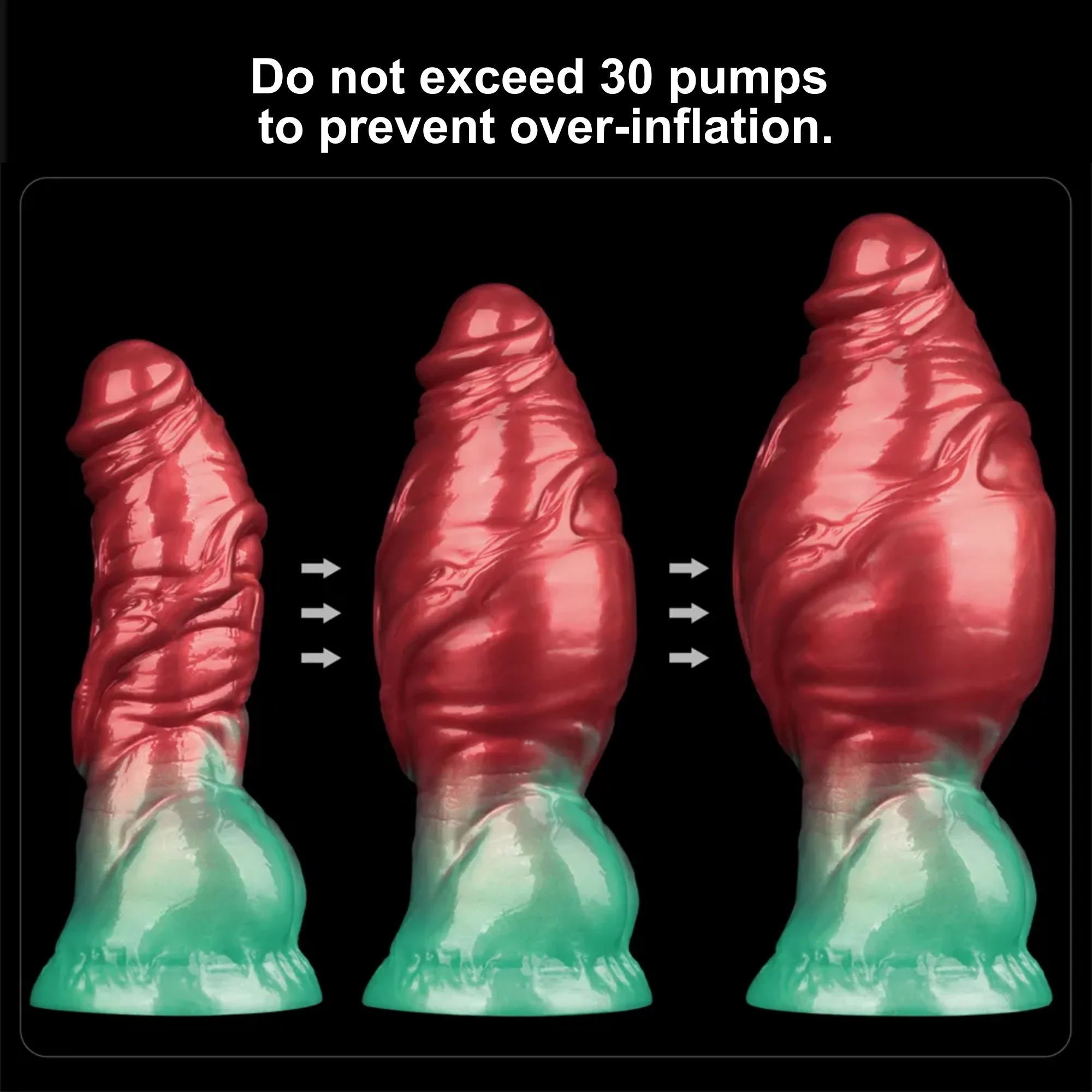 Inflatable Fantasy Dildo with Squeeze Pump - Get Stretched Like Never Before! - Image 4