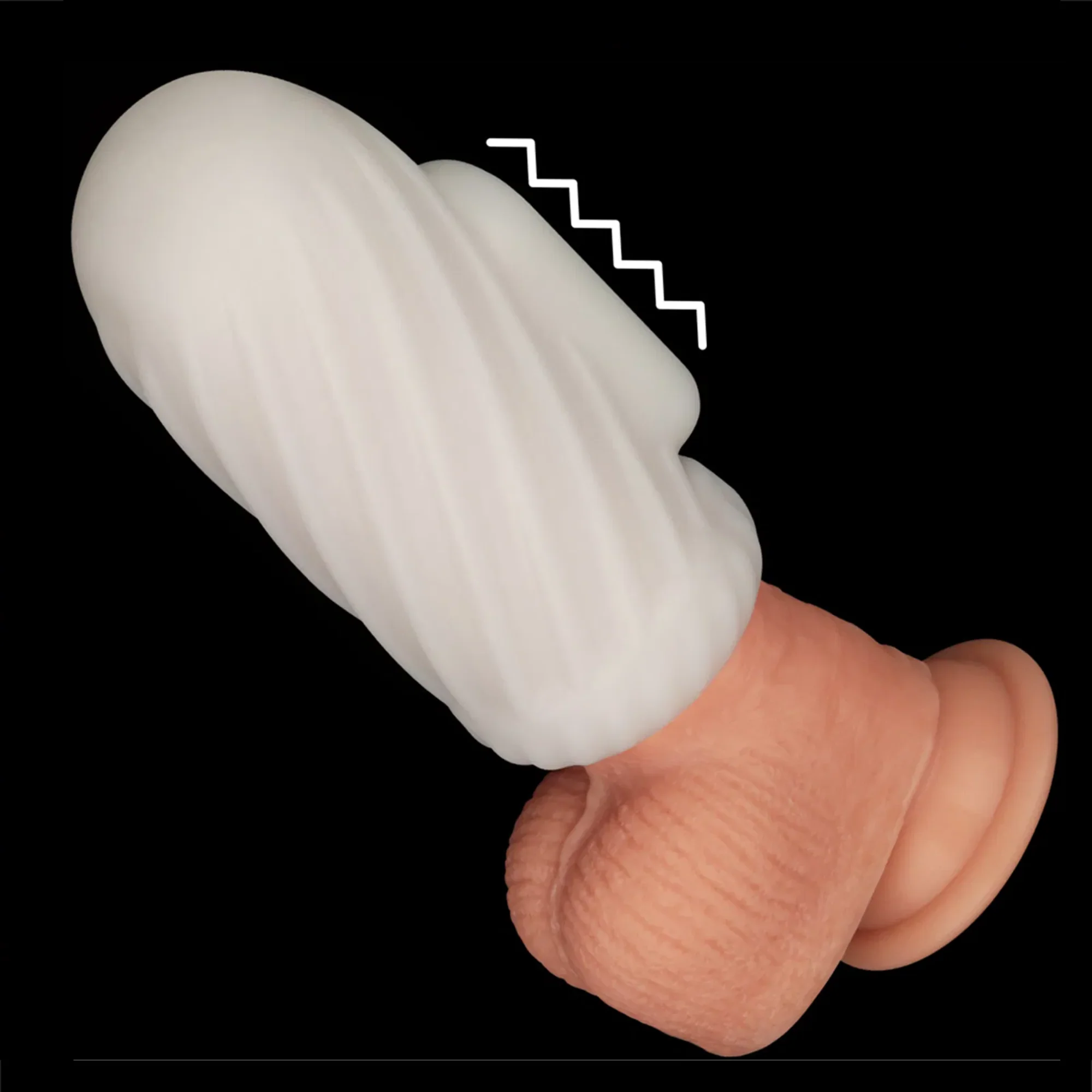 Knights Ring Vibrating Dual Purpose Sleeve-Spiral - Image 11