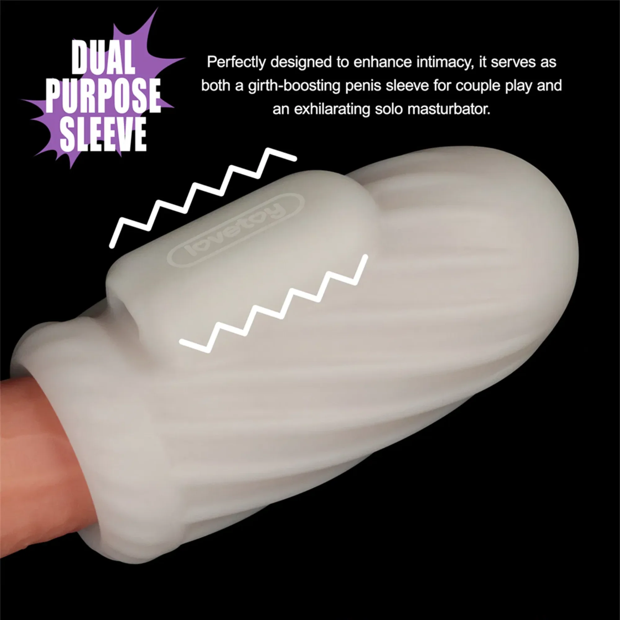 Knights Ring Vibrating Dual Purpose Sleeve-Spiral - Image 12