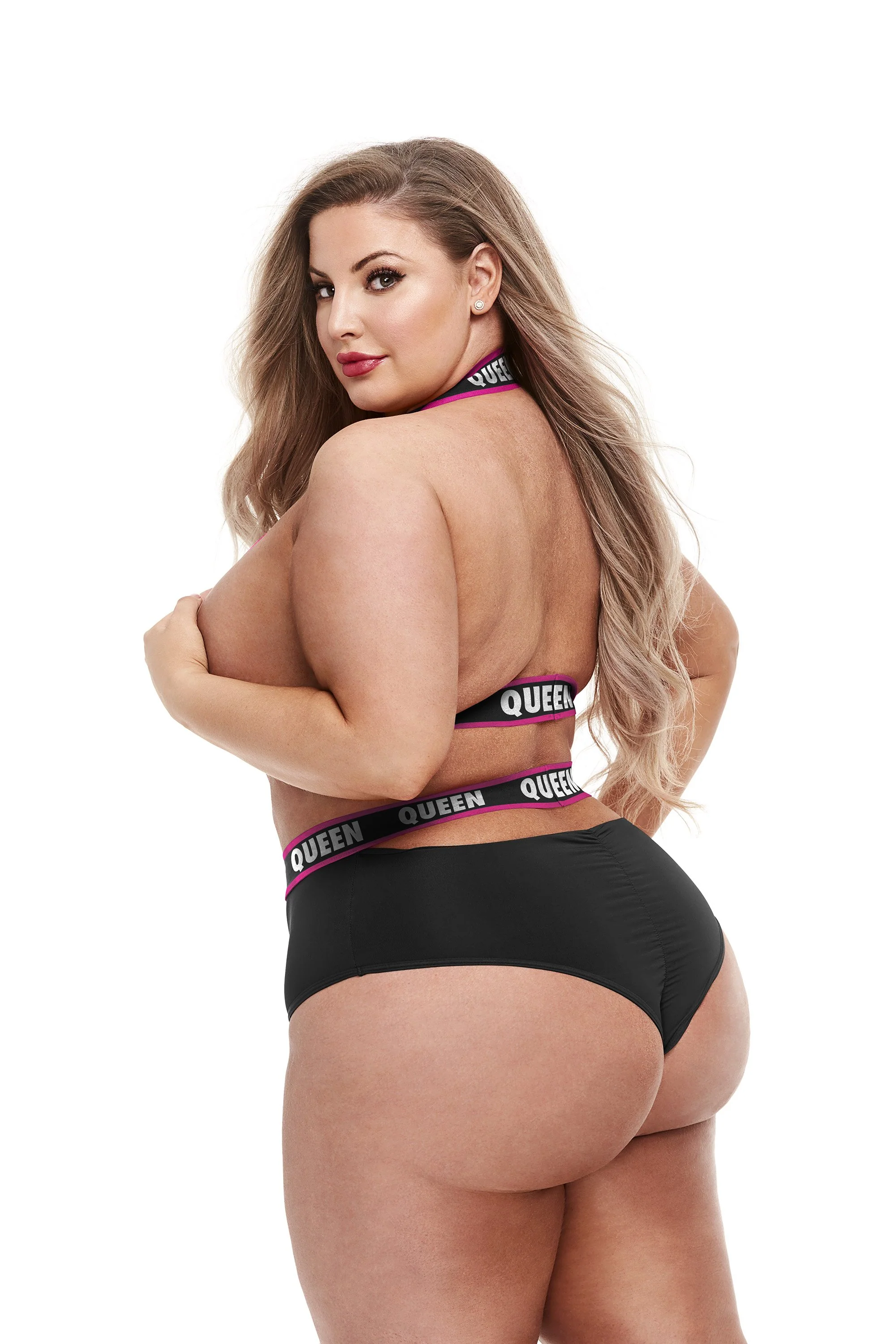 Lapdance Lingerie QUEEN Elastic High Waisted Lingerie Set - Image 2