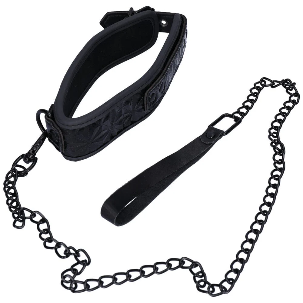 Dark Amour Fetish Bondage Collar with Leash - Image 3