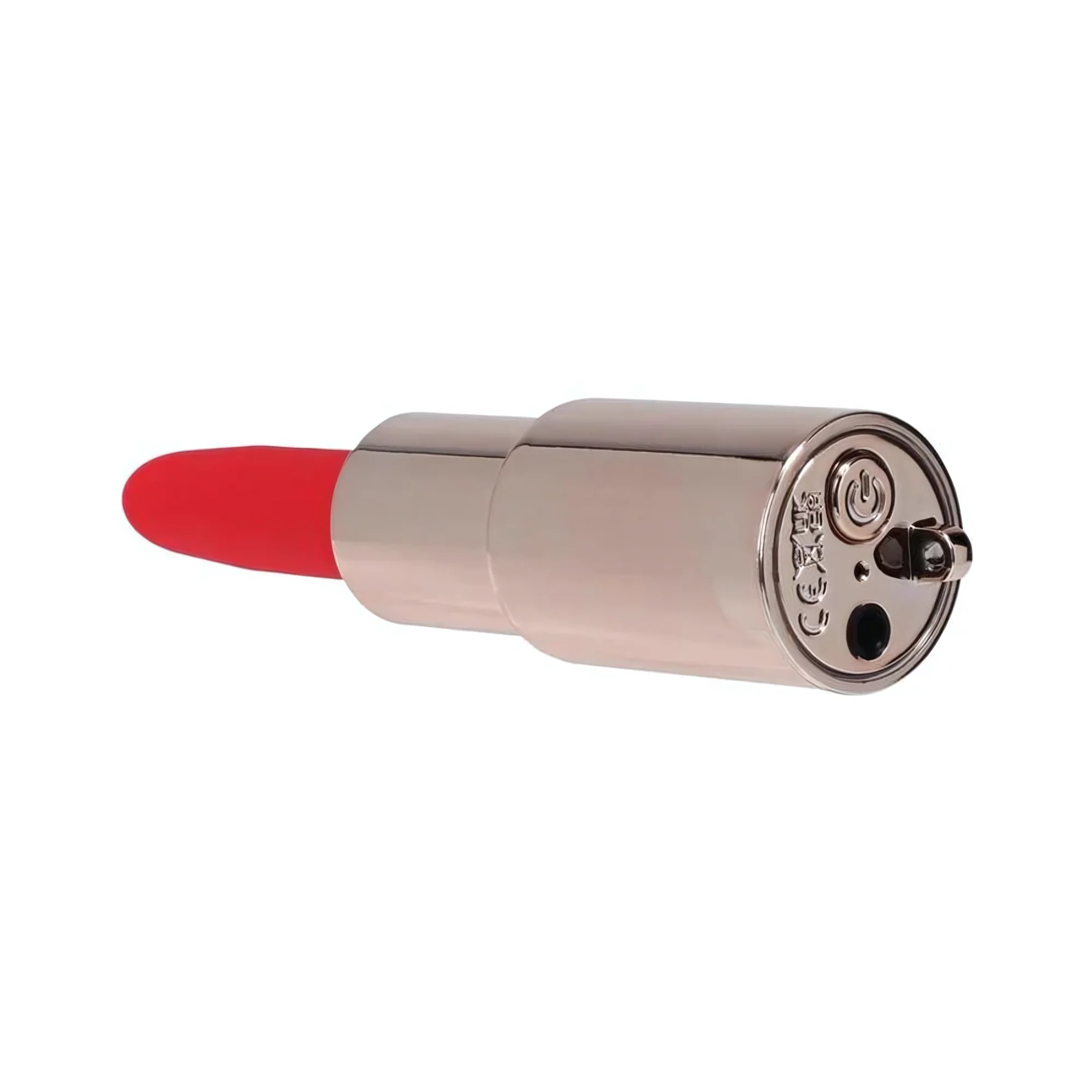 Loveline Rechargeable Lipstick Vibrator with Interchangeable Tips - Candy - Image 4