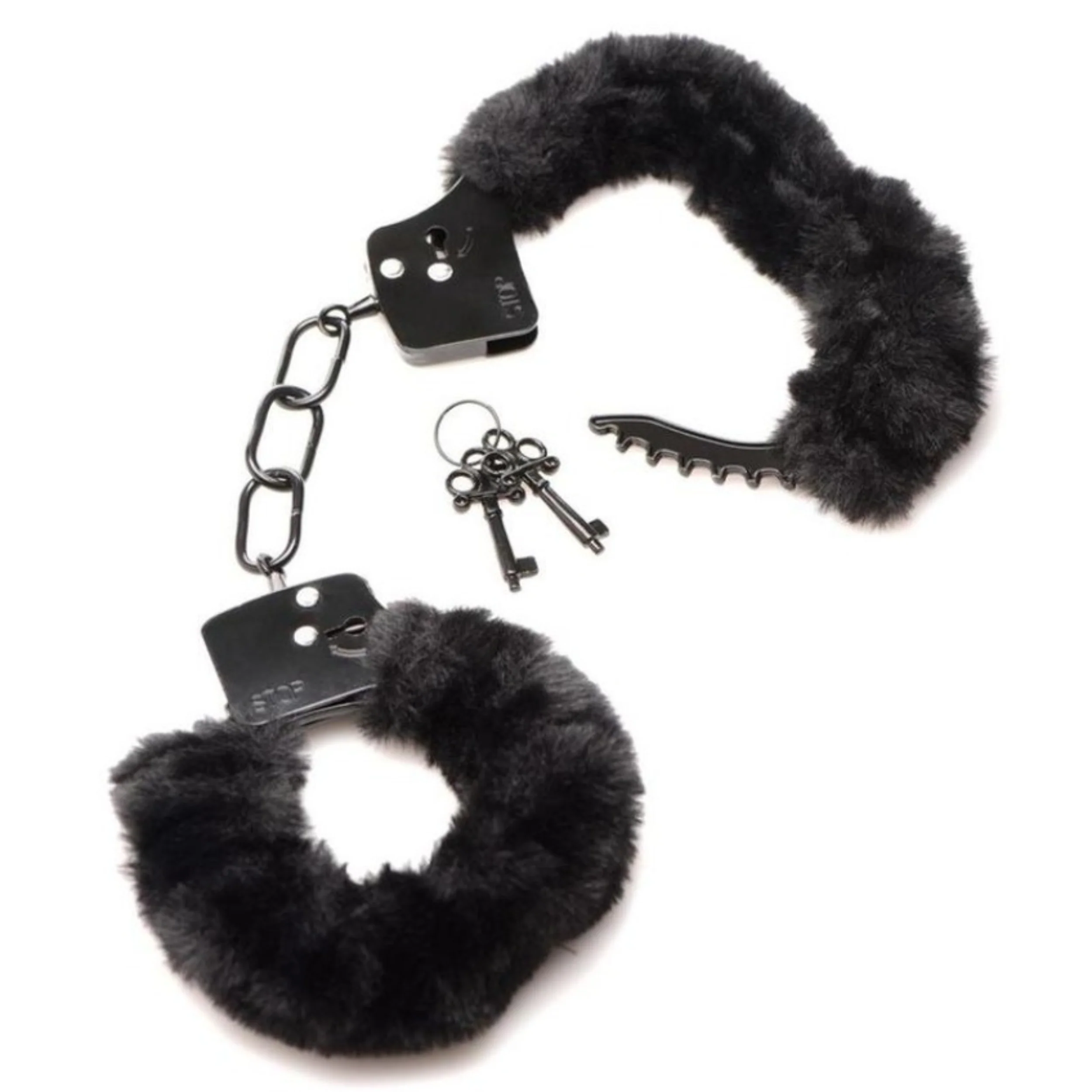 Master Series Cuffed in Fur Furry Handcuffs-Available in 3 colors! - Image 4