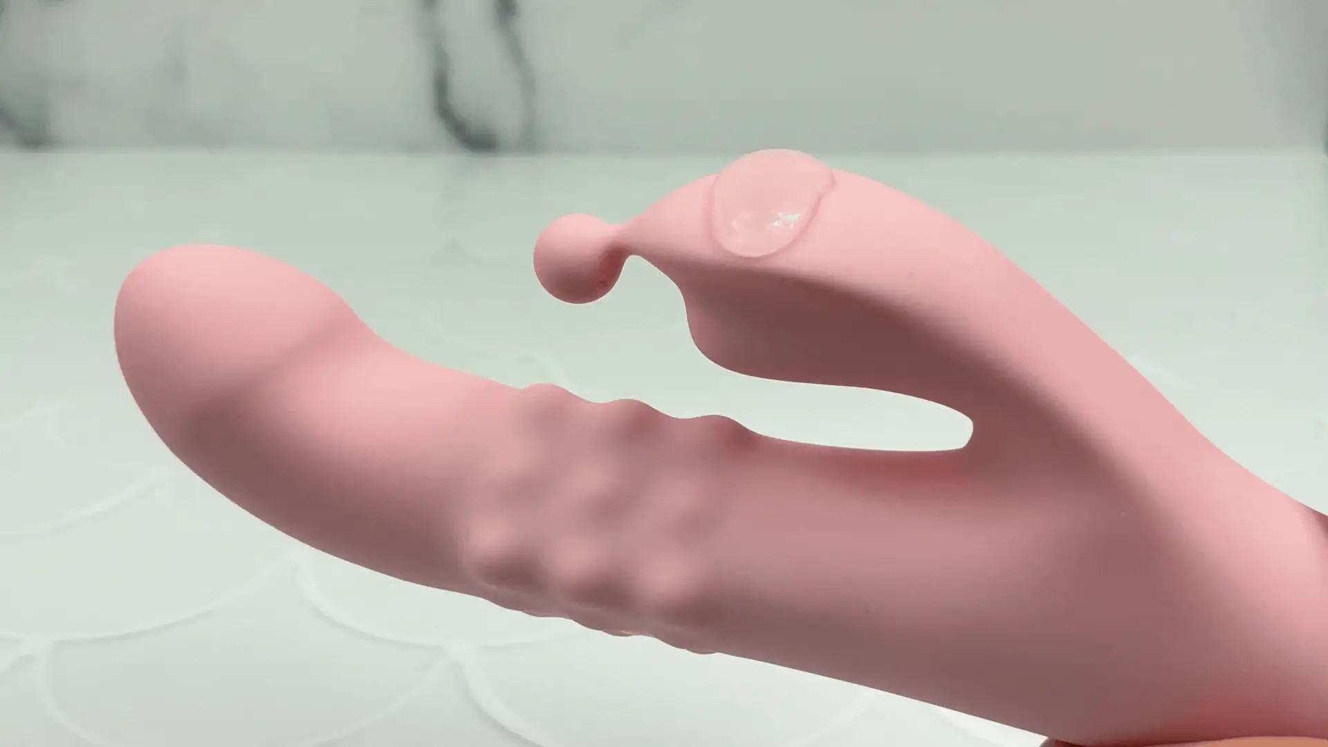 Pink Pearl Pulsing and Fingering Dual Action Vibrator - Triple Your Pleasure! - Image 2