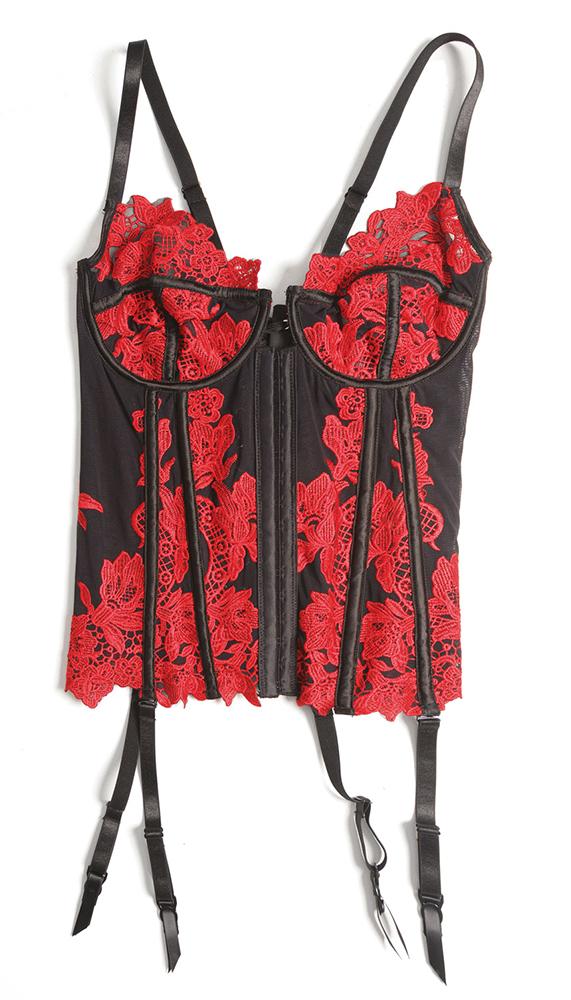 Embroidered Bustier with Lace-up Back - Image 5
