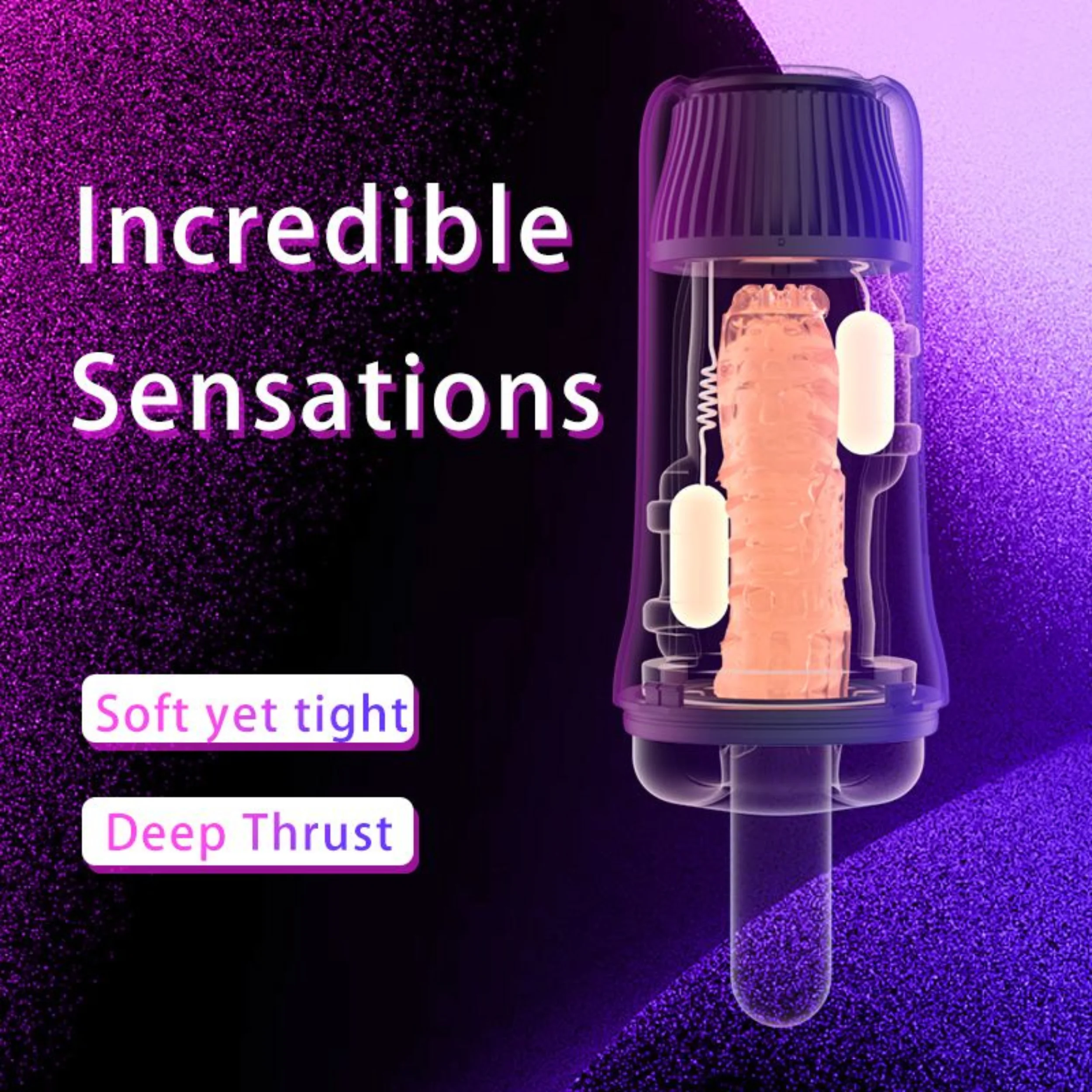 The Angel Vibrating & Heating Masturbator - Rechargeable with 5 Vibration Modes! - Image 8