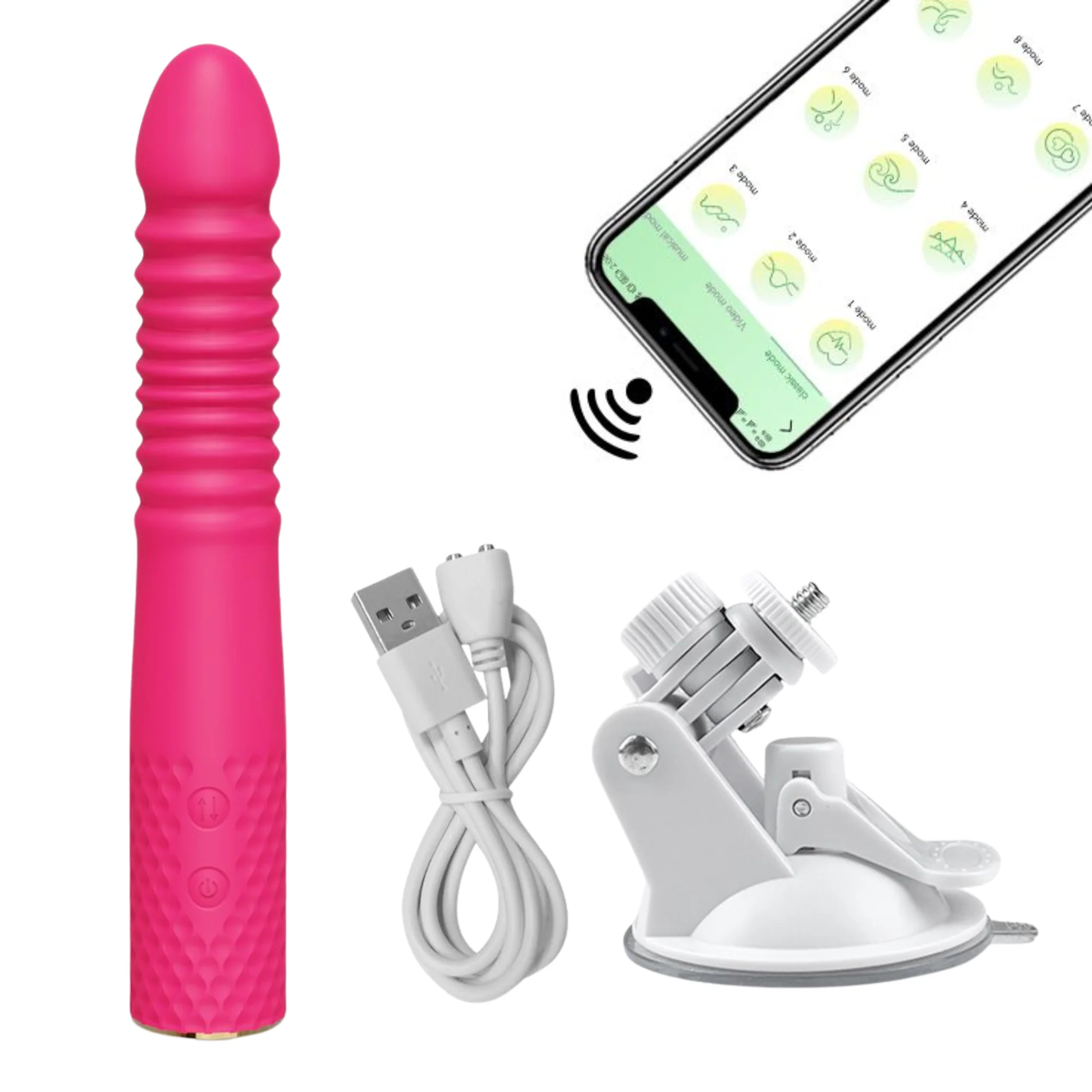 Thrusting and Vibrating Suction Cup Dildo - Easy, Deep, Hands-free O's! - Image 3