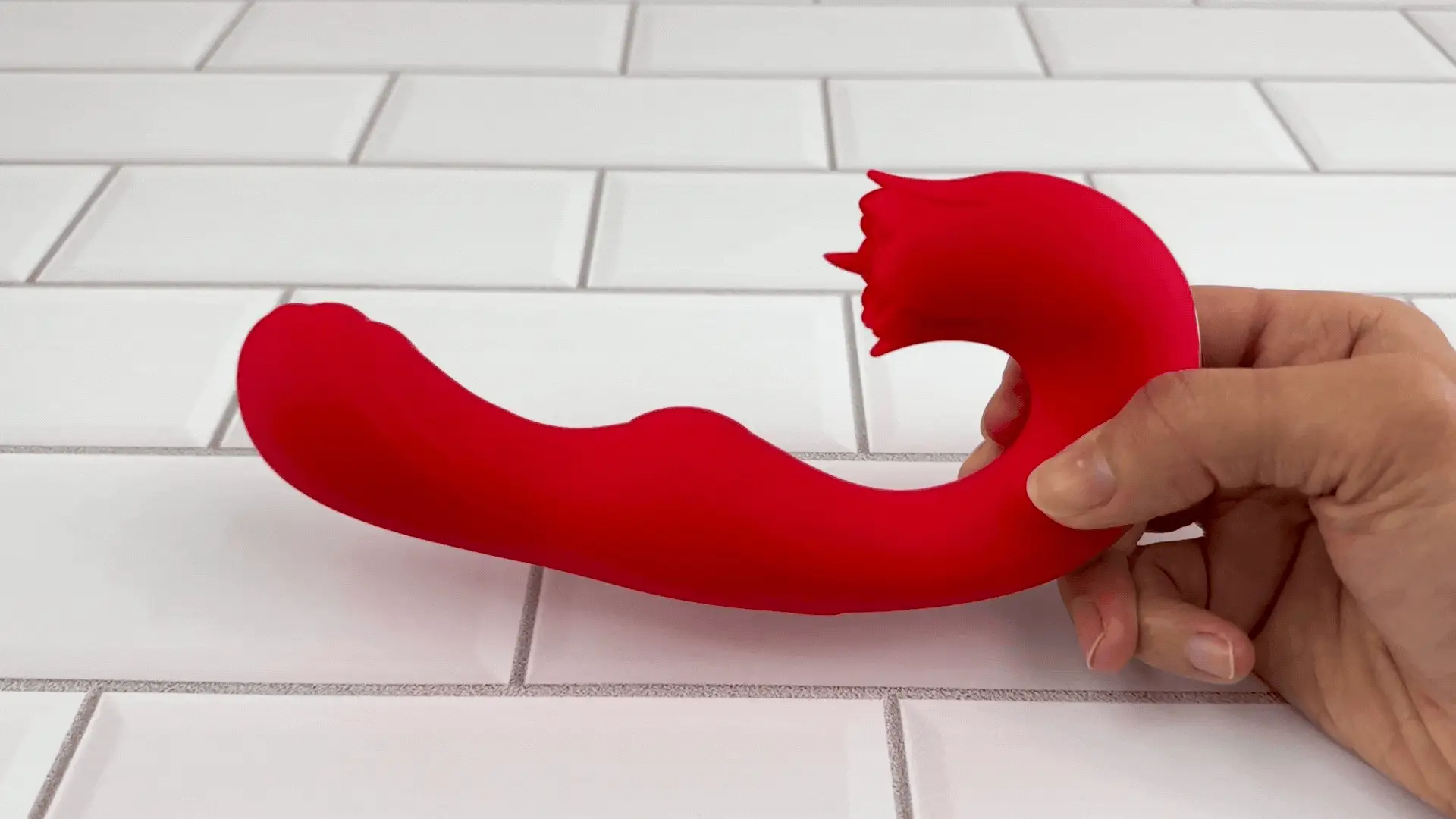 Twirling Tongue Tease - Silicone Rotating G-Spot Vibe & Clit Licking Rose - Image 13