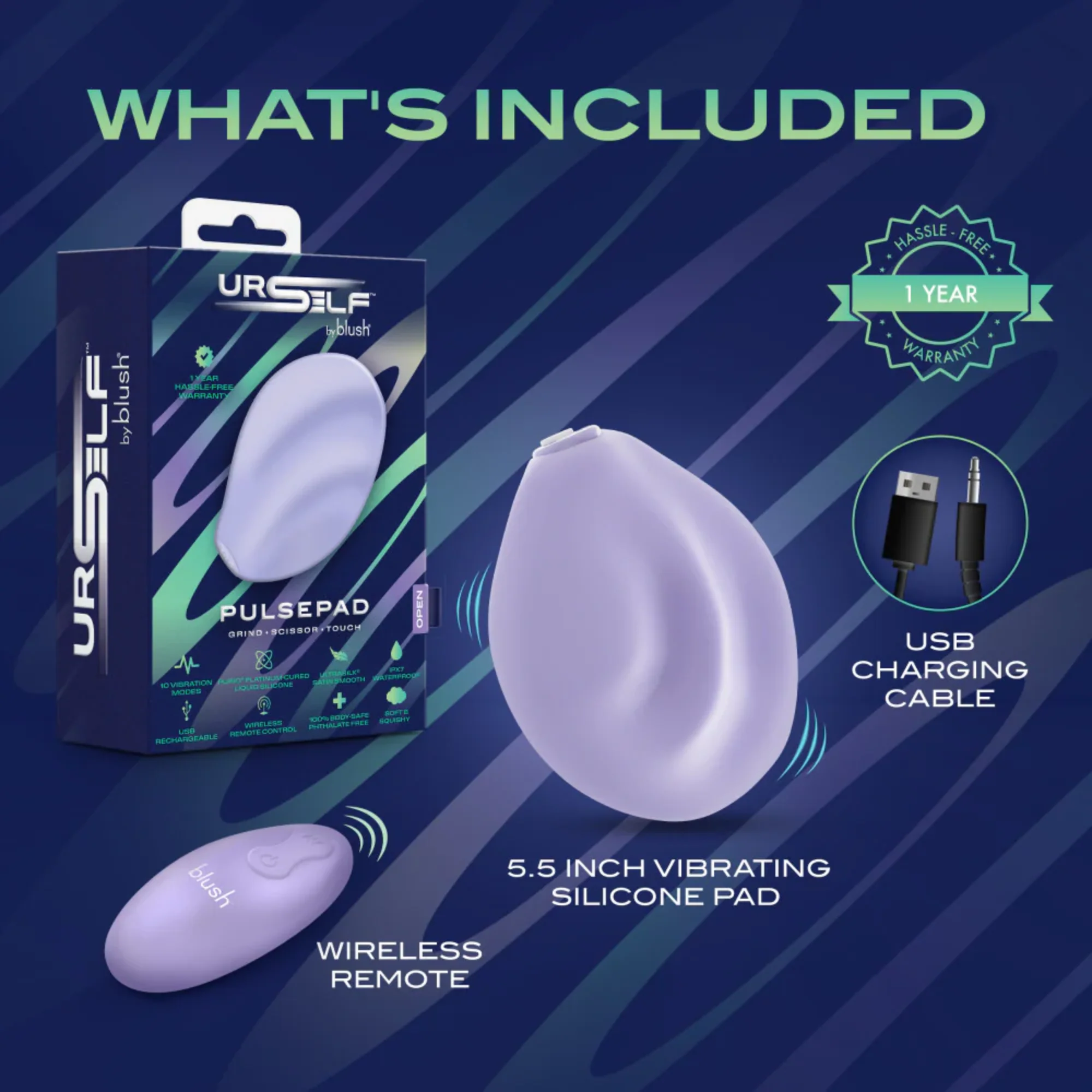 Urself Pulse Pad Rechargeable Silicone Grinder with Remote - Image 9