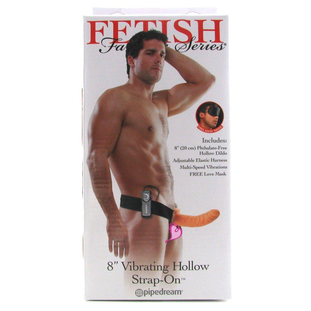 8 Inch Vibrating Hollow Strap-On - Image 5