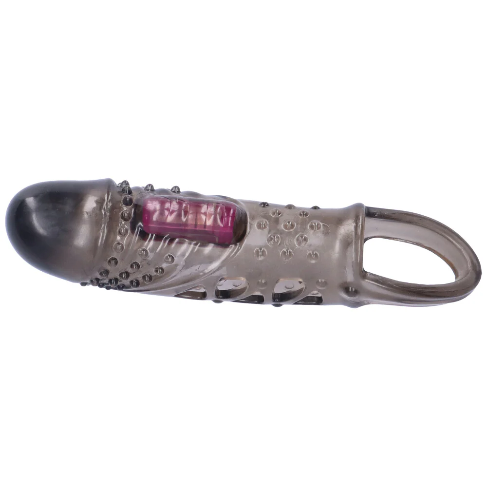 Bumpy Vibrating Penis Extender with Ball Loop - Increases Length by 1 Inch!