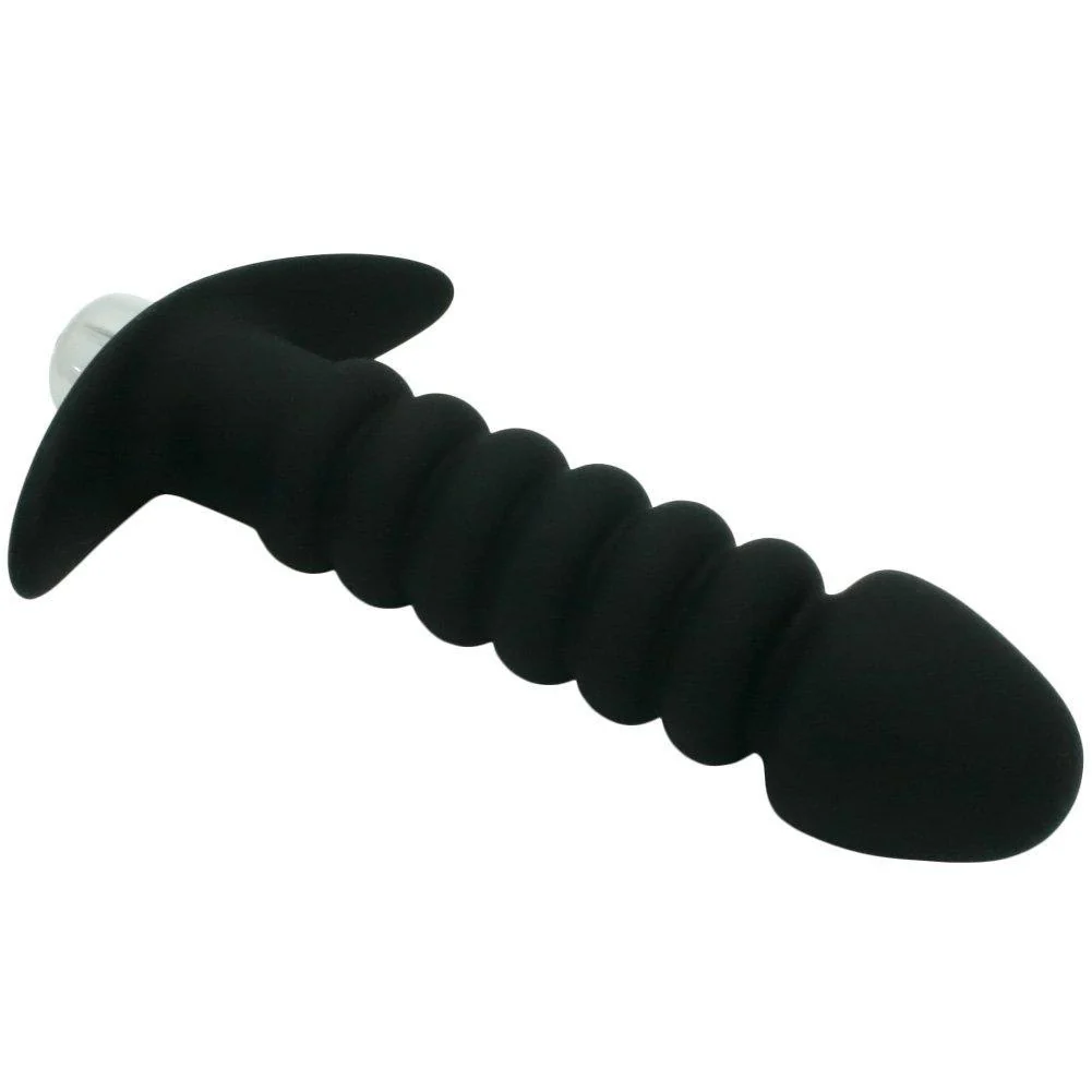 Vibrating Silicone Butt Plug - It's Rippled! - Image 2