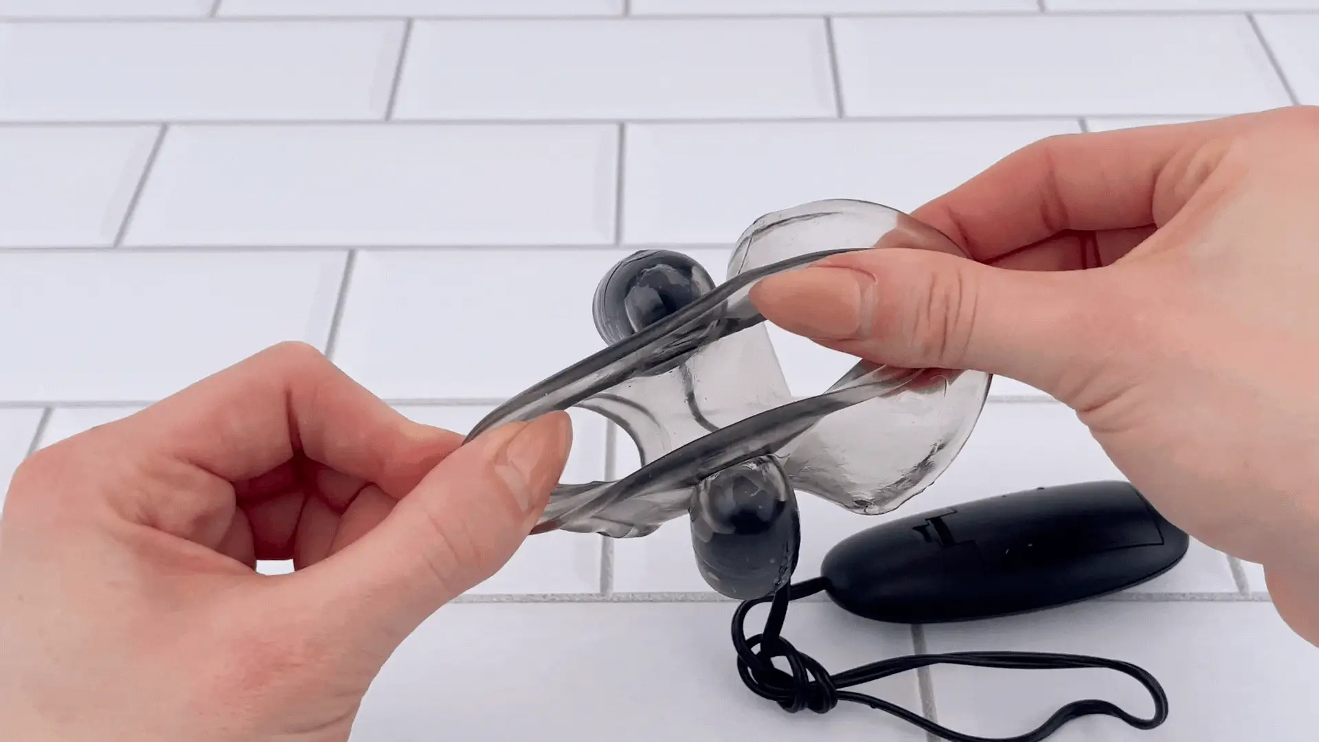 Scrotum & Testicle Tension Dual Vibrating Cock Ring - Image 6