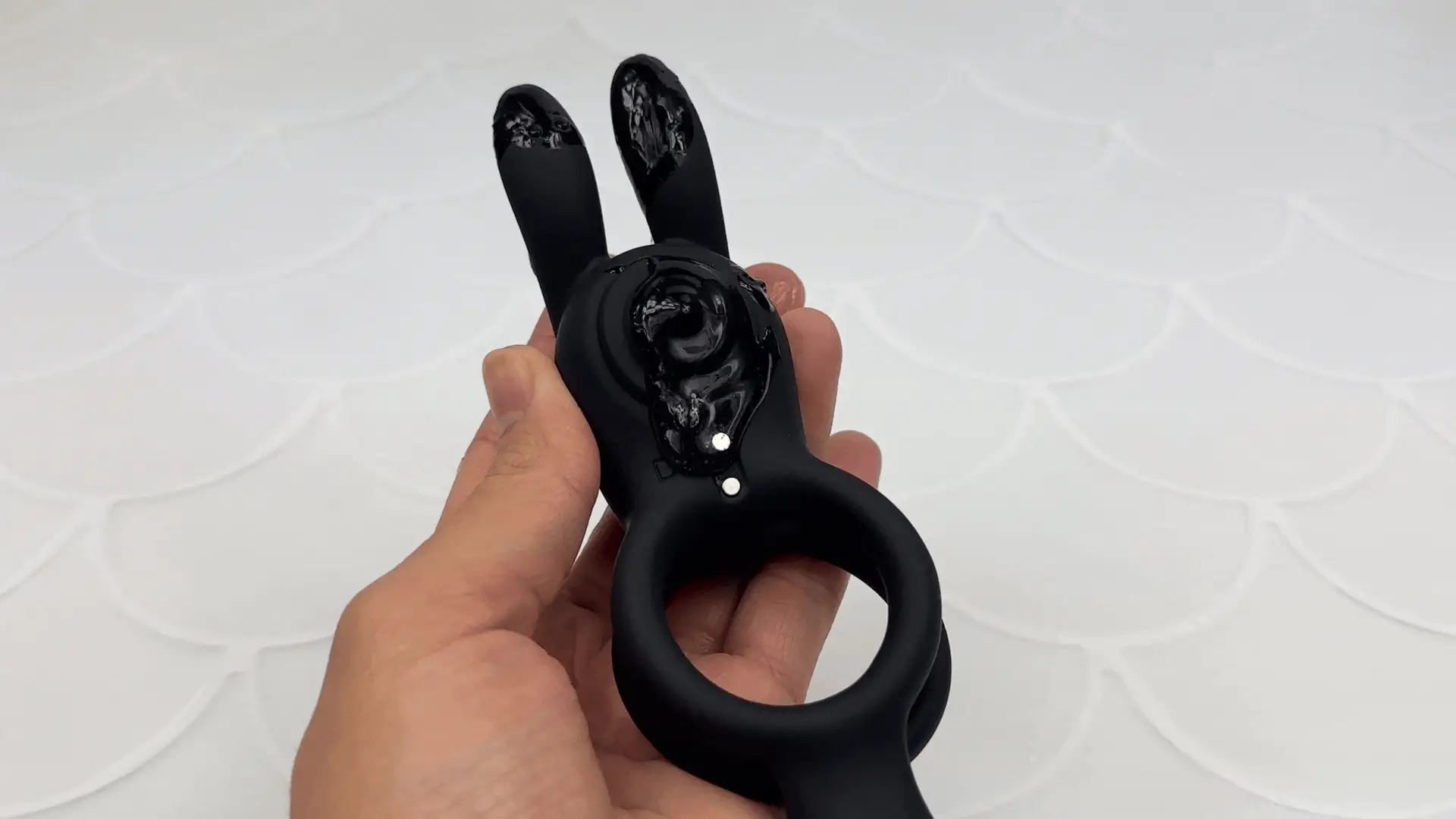 Vibrating Silicone Bunny Dual C-Ring - Penis, Clit, and Scrotum Vibes! - Image 4