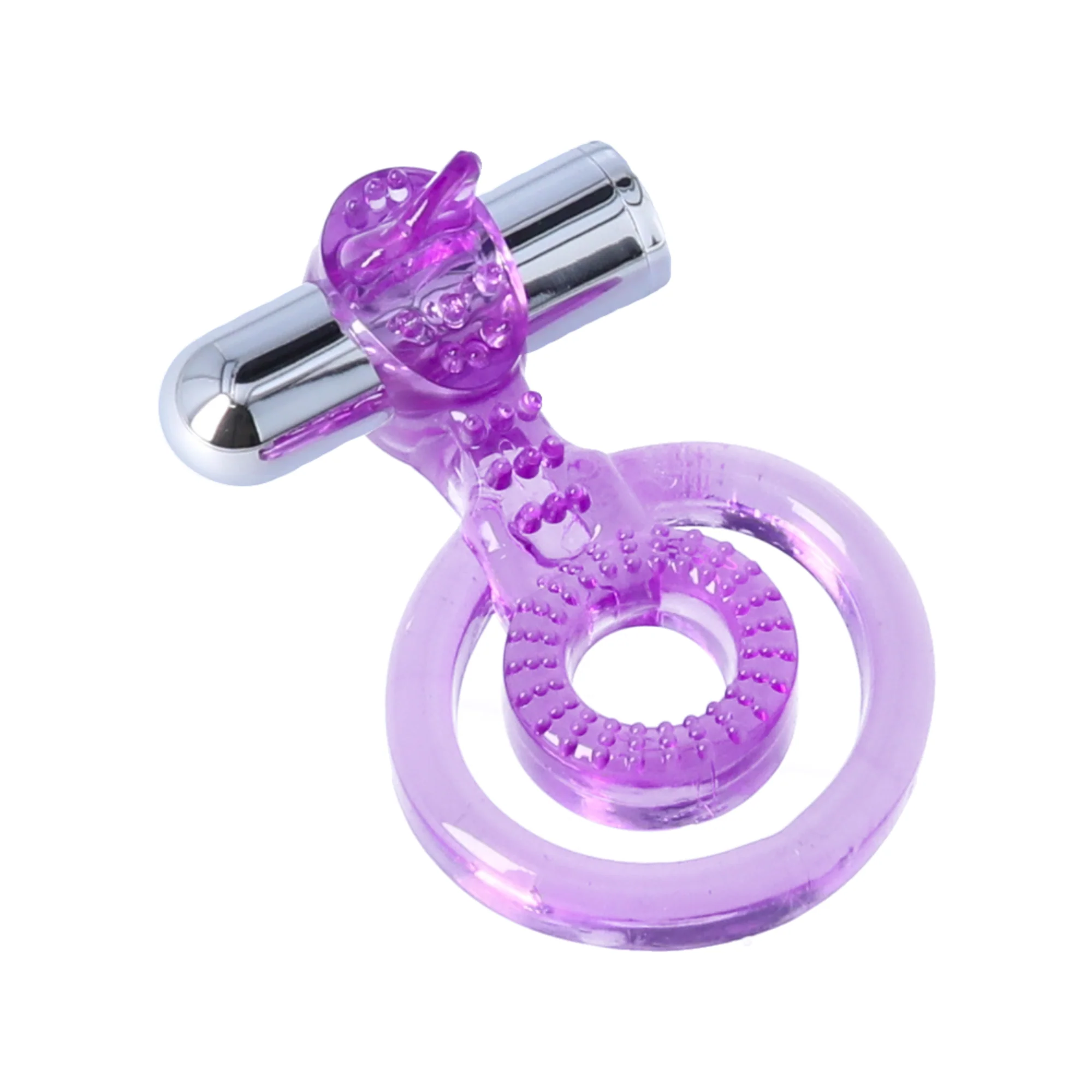 Vibrating Dual Cock Ring with Clit Teasing Tongue - Rechargeable & Non-rechargeable Options! - Image 5