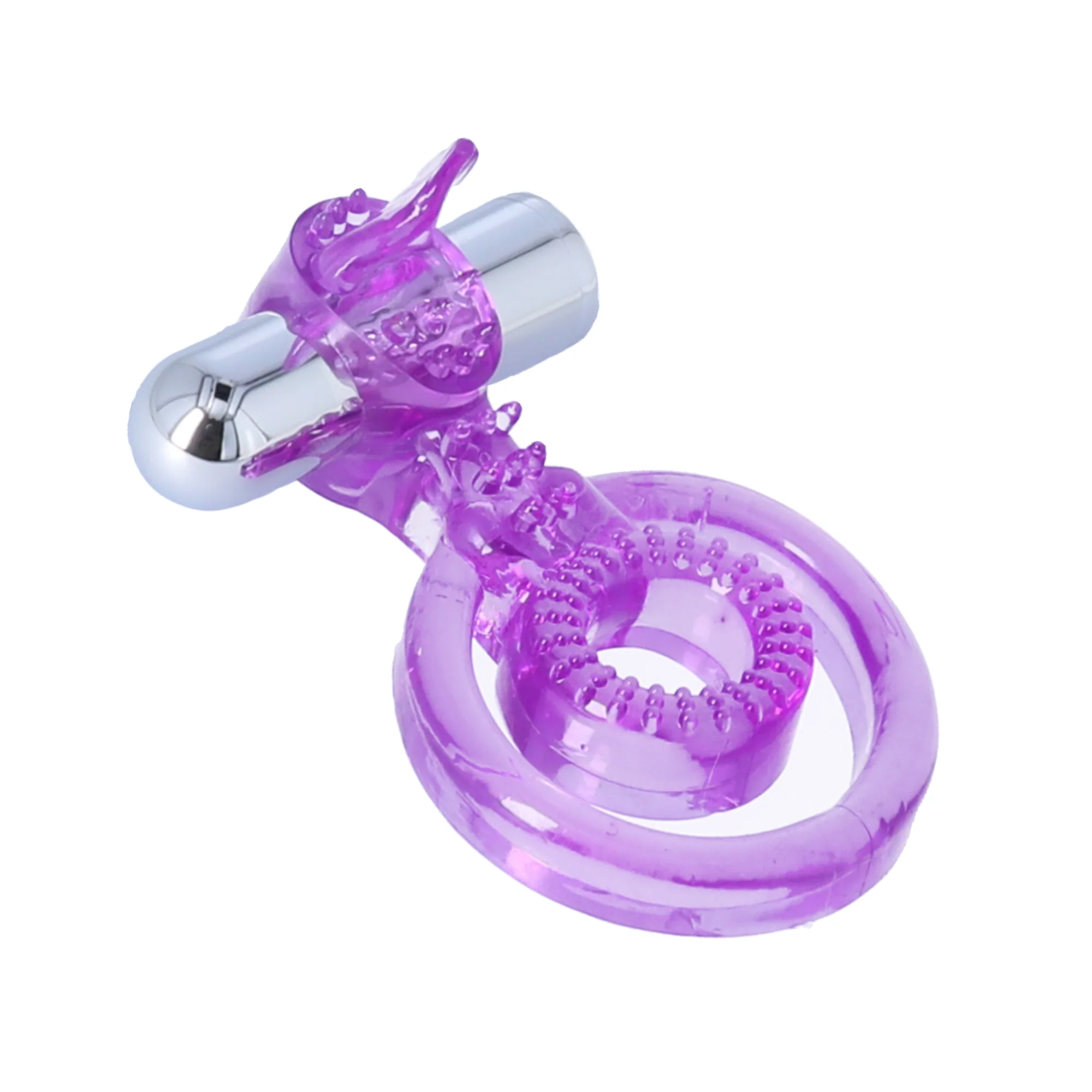 Vibrating Dual Cock Ring with Clit Teasing Tongue - Rechargeable & Non-rechargeable Options! - Image 6