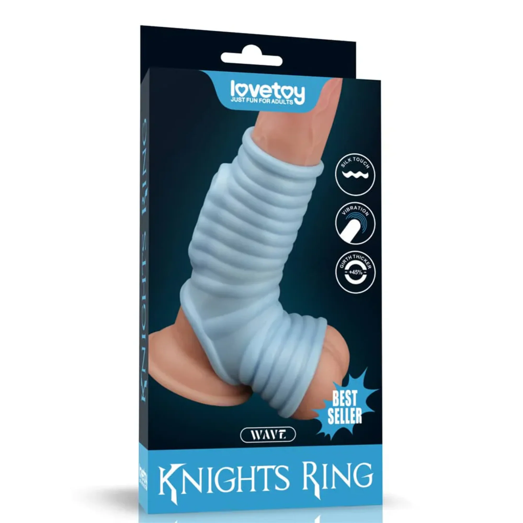 Wave Vibrating Knights Ring Scrotum Sleeve