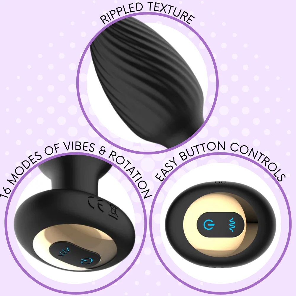 THE RIMMER Wireless Rotating & Rim Job Silicone Anal Plug - Image 3